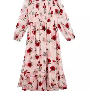 Two Kids Floral Long Sleeve Maxi Dress